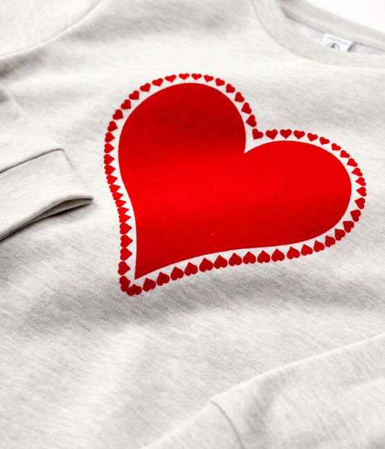 Sweat en molleton enfant fille / garçon gris BELUGA CHINE