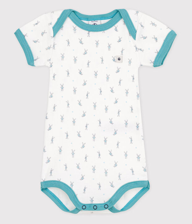 Body manches courtes b&eacute;b&eacute; blanc/multicouleur