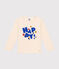 Tee-shirt manches longues en jersey fin enfant garçon écru AVALANCHE