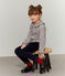 Tee shirt manches longues enfant fille gris BELUGA/blanc MULTICO