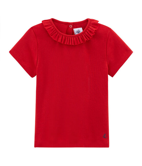 Tee-shirt à manches courtes enfant fille rouge TERKUIT