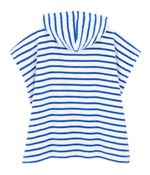 Poncho de plage &agrave; capuche b&eacute;b&eacute; mixte bleu
