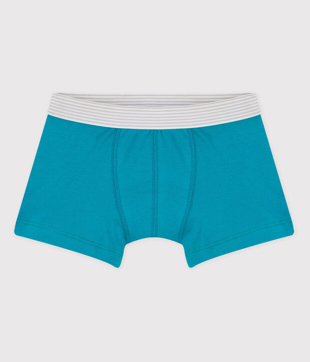 Boxer petit gar&ccedil;on en coton vert