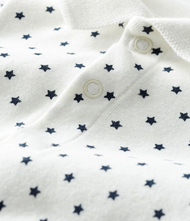 Body col polo imprim&eacute; b&eacute;b&eacute; gar&ccedil;on blanc/bleu