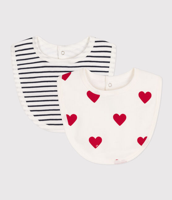 LOT DE 2 BAVOIRS BÉBÉ EN COTON variante 2