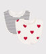 LOT DE 2 BAVOIRS BÉBÉ EN COTON