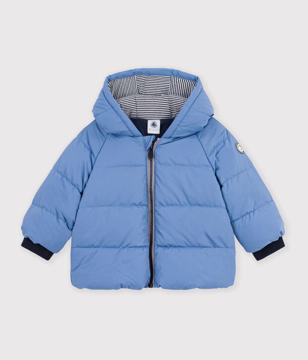 Doudoune b&eacute;b&eacute; en polyester uni bleu