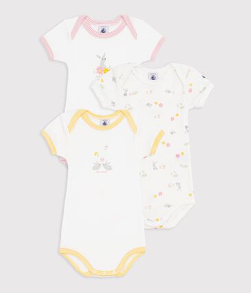 Lot de 3 bodies manches courtes en coton