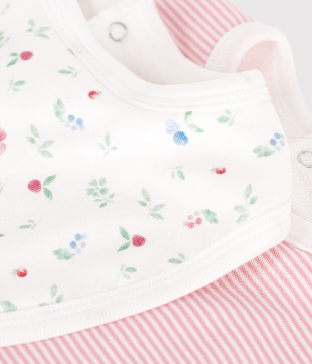 Lots de deux bavoirs b&eacute;b&eacute; en coton imprim&eacute; multicouleur