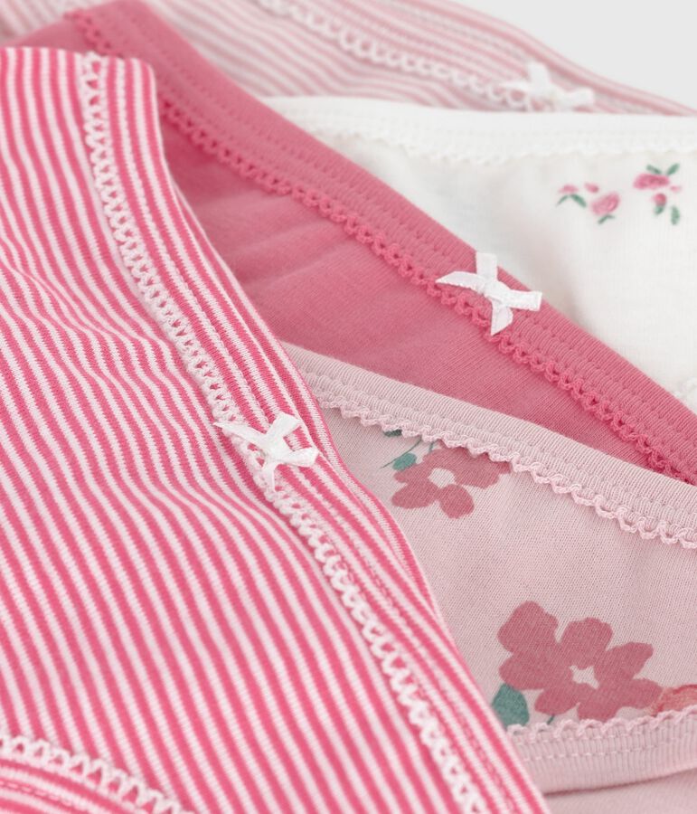 Lot de culottes enfant en coton imprim&eacute; fleurs variante 1