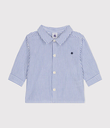 Chemise en popeline rayée bébé