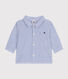 Chemise en popeline rayée bébé