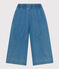 Pantalon large en denim léger enfant fille bleu DENIM CLAIR