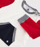 Tee-shirt colorblock bébé garçon blanc MARSHMALLOW/rouge TERKUIT