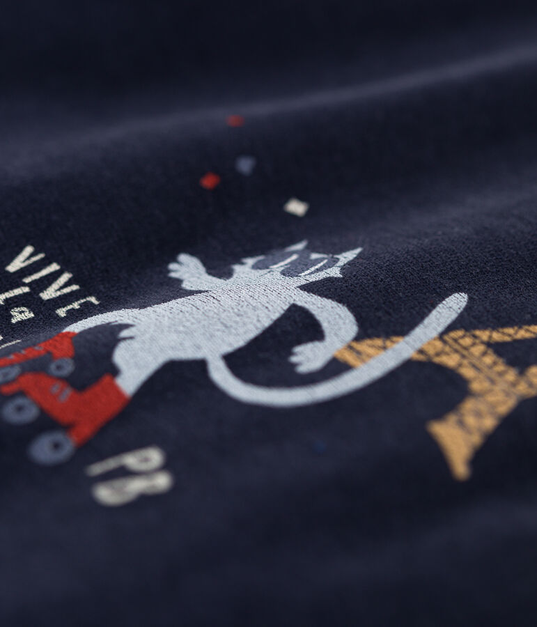 Dors-bien Paris b&eacute;b&eacute; en velours bleu