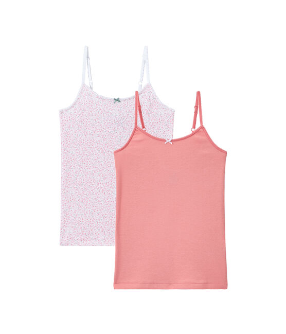 Lot de 2 chemises à bretelles fille blanc LOT
