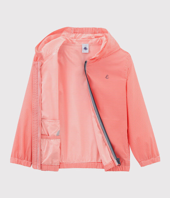 Coupe vent enfant mixte rose GROSEILLER/blanc MARSHMALLOW