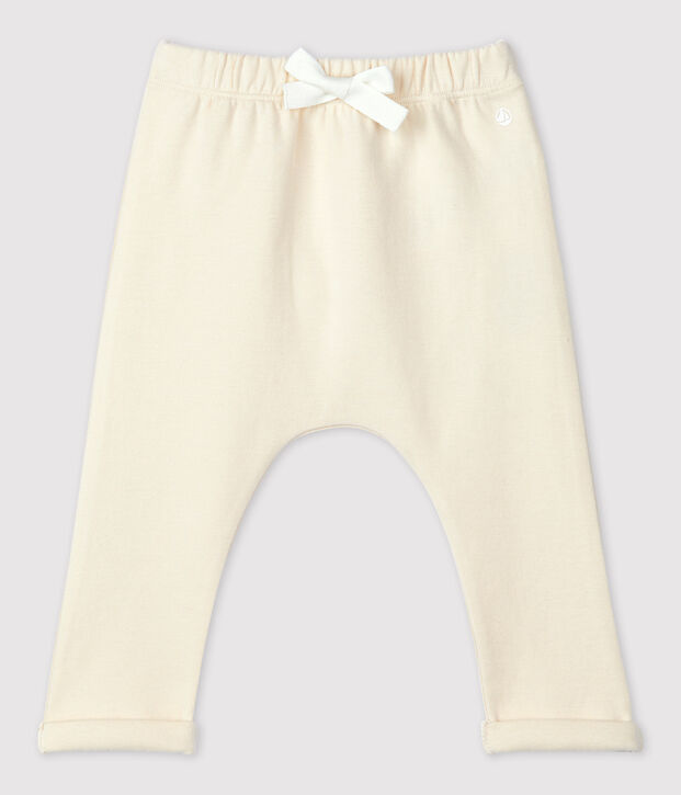 Pantalon en jersey &eacute;pais b&eacute;b&eacute; &eacute;cru