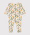 Pyjama imprimé  fleurs en coton bébé blanc AVALANCHE/ MULTICO