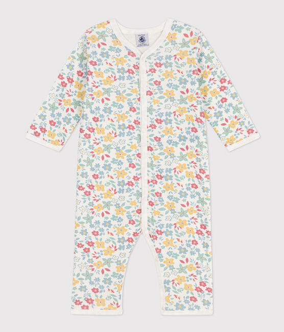 Dors-bien sans pieds imprimés en coton blanc MARSHMALLOW/blanc MULTICO