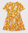 Robe manches courtes enfant fille jaune BOUDOR/ MULTICO