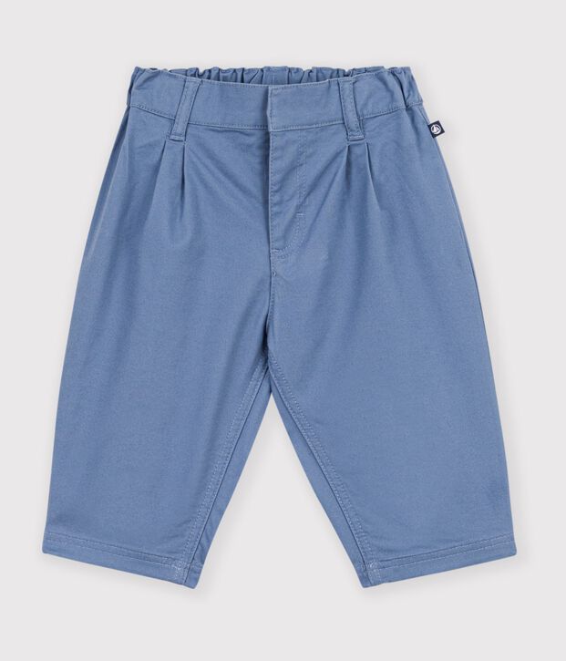 Pantalon b&eacute;b&eacute; en serge uni bleu