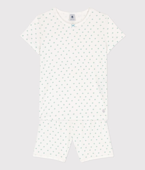 Pyjacourt à pois en coton petite fille MARSHMALLOW/ BOB