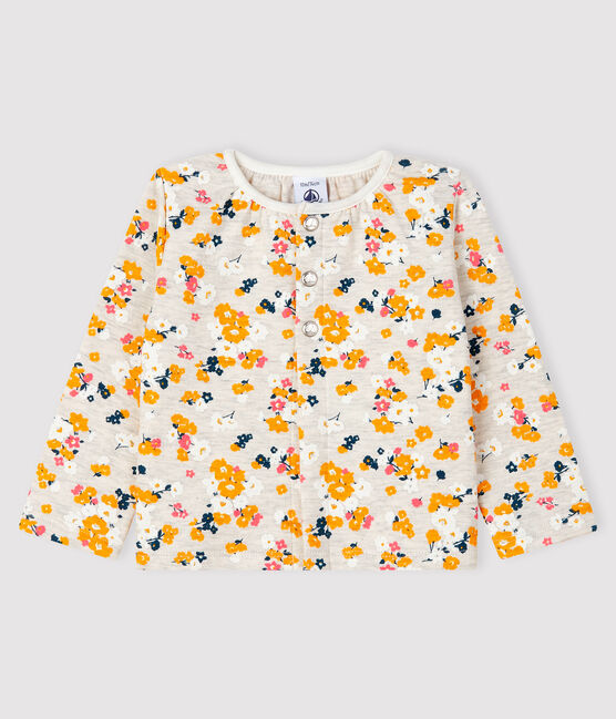 Cardigan en tubique bébé fille beige MONTELIMAR/blanc MULTICO