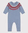 Combinaison longue jacquard bébé en tricot laine et coton ROVER/ MULTICO