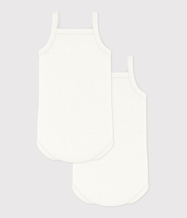 Lot de 2 bodies &agrave; bretelles b&eacute;b&eacute; fille multicouleur