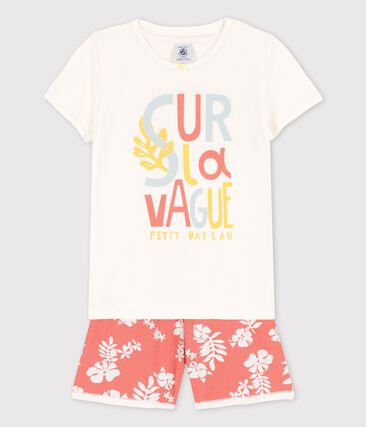 Pyjacourt Hawaï rose petite fille en coton