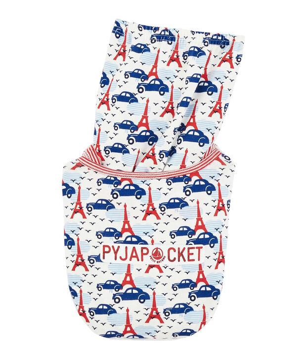 Pyjama petit gar&ccedil;on en c&ocirc;te blanc/multicouleur