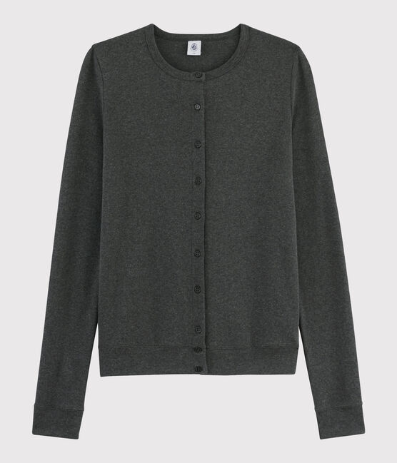 Cardigan iconique en coton Femme gris CITY CHINE