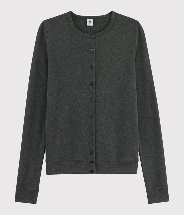 Cardigan iconique en coton Femme gris