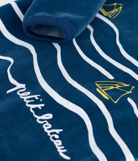 Dors-bien en bouclette velour bleu INCOGNITO