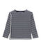 Top femme rayé en jersey lourd bleu SMOKING/beige COQUILLE