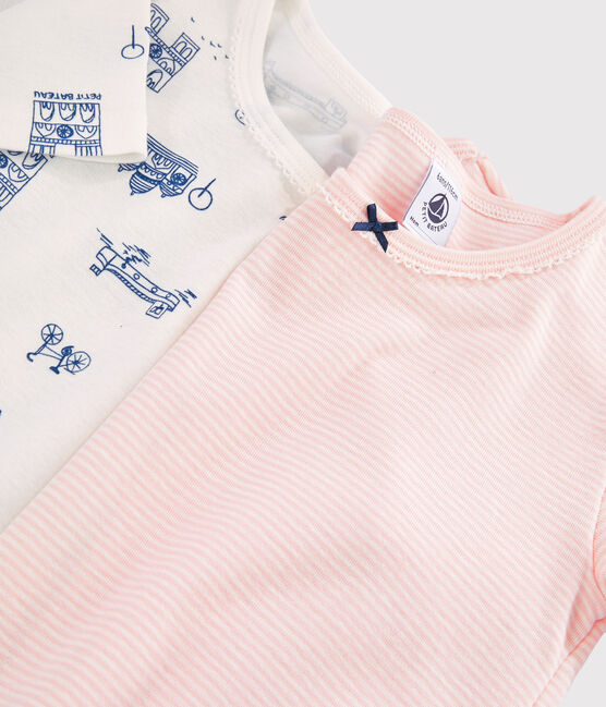 Lot de 2 tee-shirts manches courtes imprimé Paris petite fille variante 1