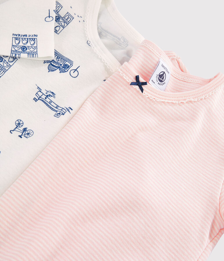 Lot de 2 tee-shirts manches courtes imprim&eacute; Paris petite fille variante 1