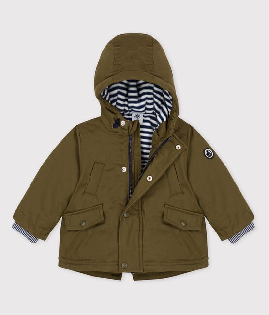Parka déperlante bébé. vert MILITARY