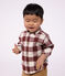 Chemise b&eacute;b&eacute; en flanelle &agrave; carreaux marron/beige