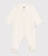 Pyjama bébé en coton à col avec zip cœurs