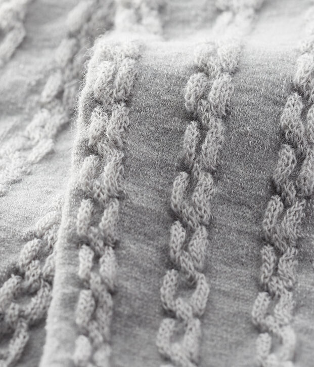 Collant en laine b&eacute;b&eacute; fille gris chin&eacute; clair