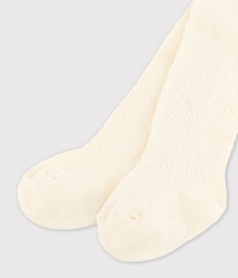 Collant ajour&eacute; b&eacute;b&eacute; en jersey &eacute;cru AVALANCHE