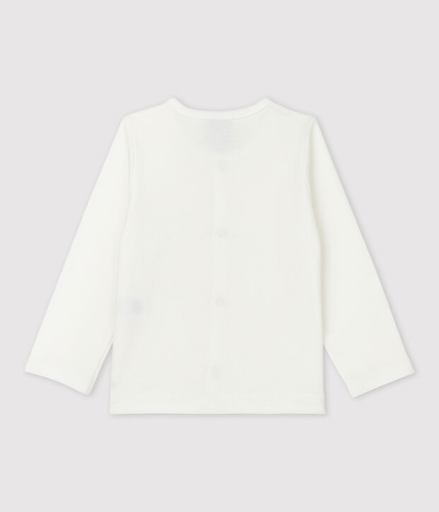 Cardigan en coton b&eacute;b&eacute; blanc