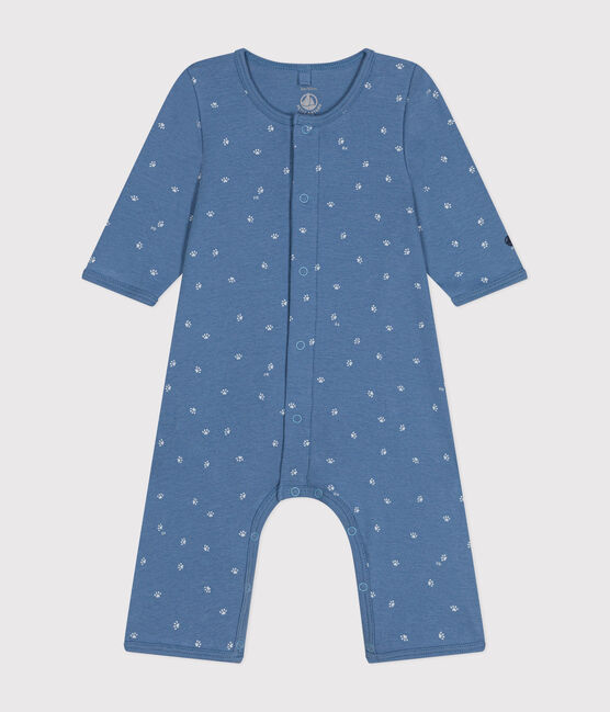 Bodyjama sans pieds en coton bleu BEACH/ MARSHMALLOW