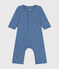 Bodyjama sans pieds en coton bleu BEACH/ MARSHMALLOW