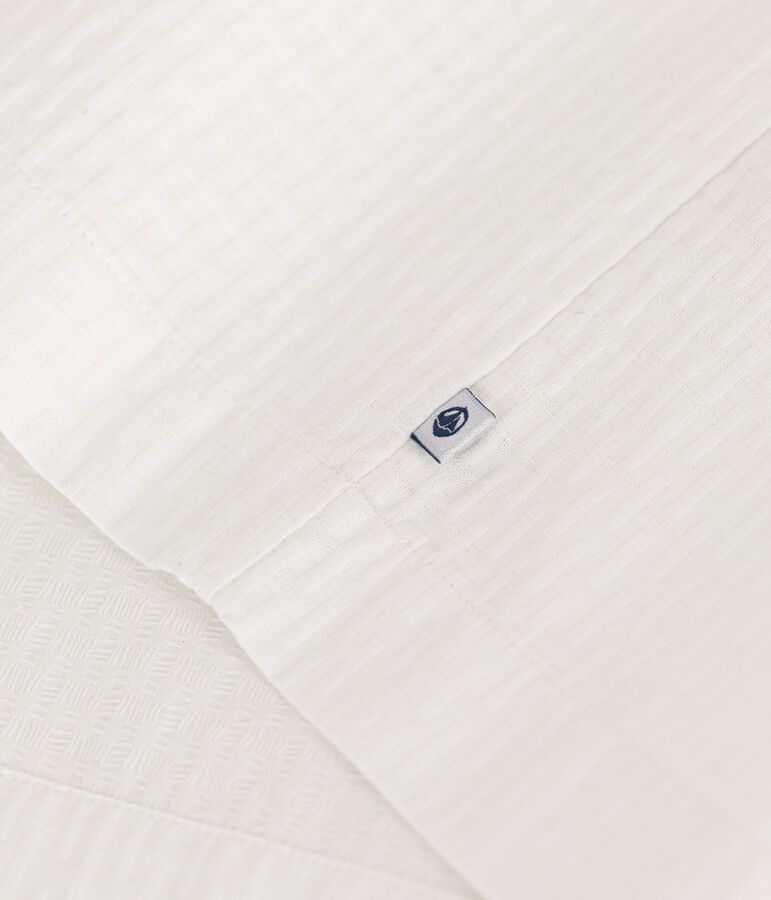 Robe sans manche en coton fa&ccedil;onn&eacute; enfant fille blanc MARSHMALLOW