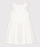Robe cérémonie en popeline enfant fille blanc ECUME