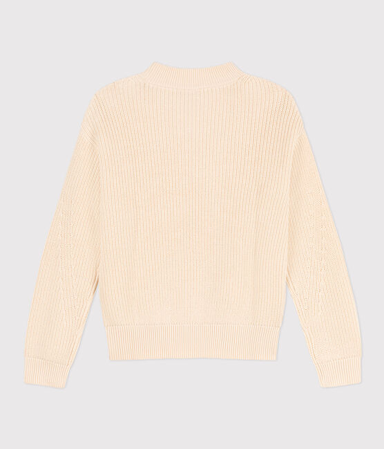 Pull en côte anglaise en coton Femme écru AVALANCHE