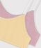 Lot de brassi&egrave;res enfant en coton ray&eacute; multicouleur